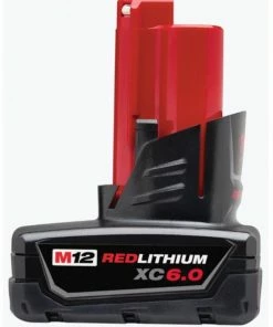 Milwaukee M12 RedLithium XC 6.0 AH Extended Capacity Battery Pack - 48-11-2460 - Batteries & Chargers