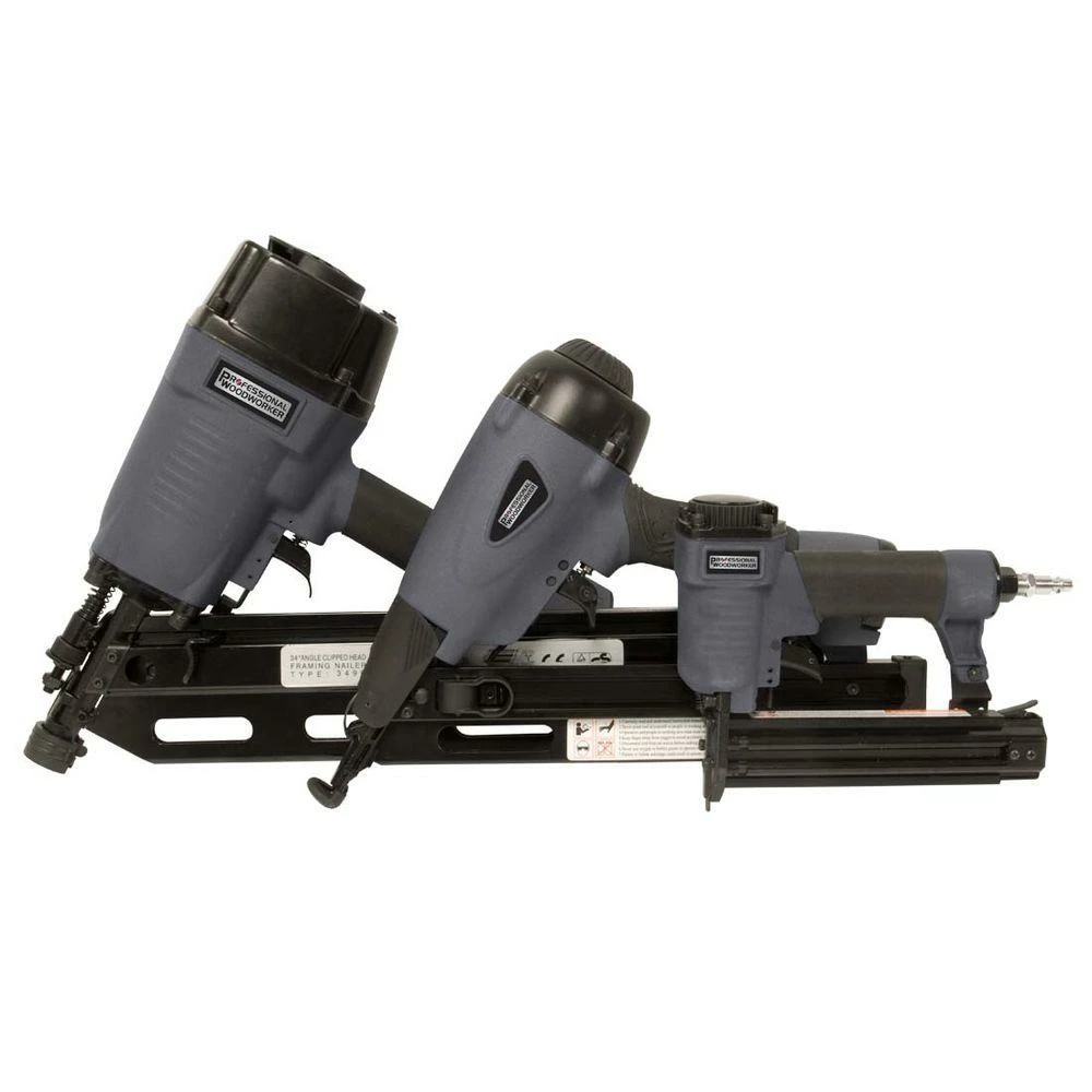 Professional Woodworker 3 Piece Pneumatic Tool Combo Kit 7613 - Nailers & Staplers