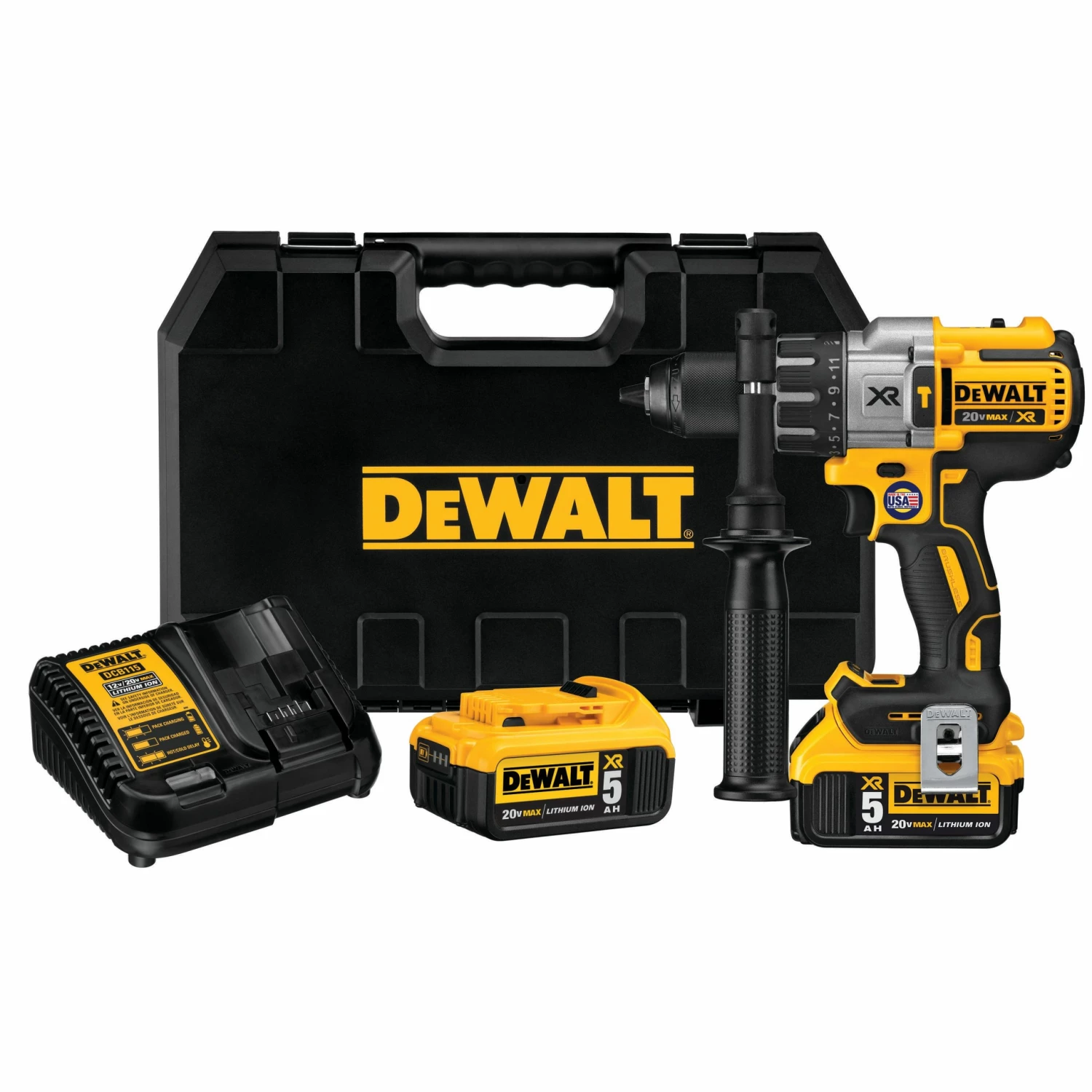 DeWalt 20V MAX* XR® 3-Speed 1/2" Hammerdrill/Driver Kit 5.0AH DCD996P2 - Drills & Drivers - Image 2