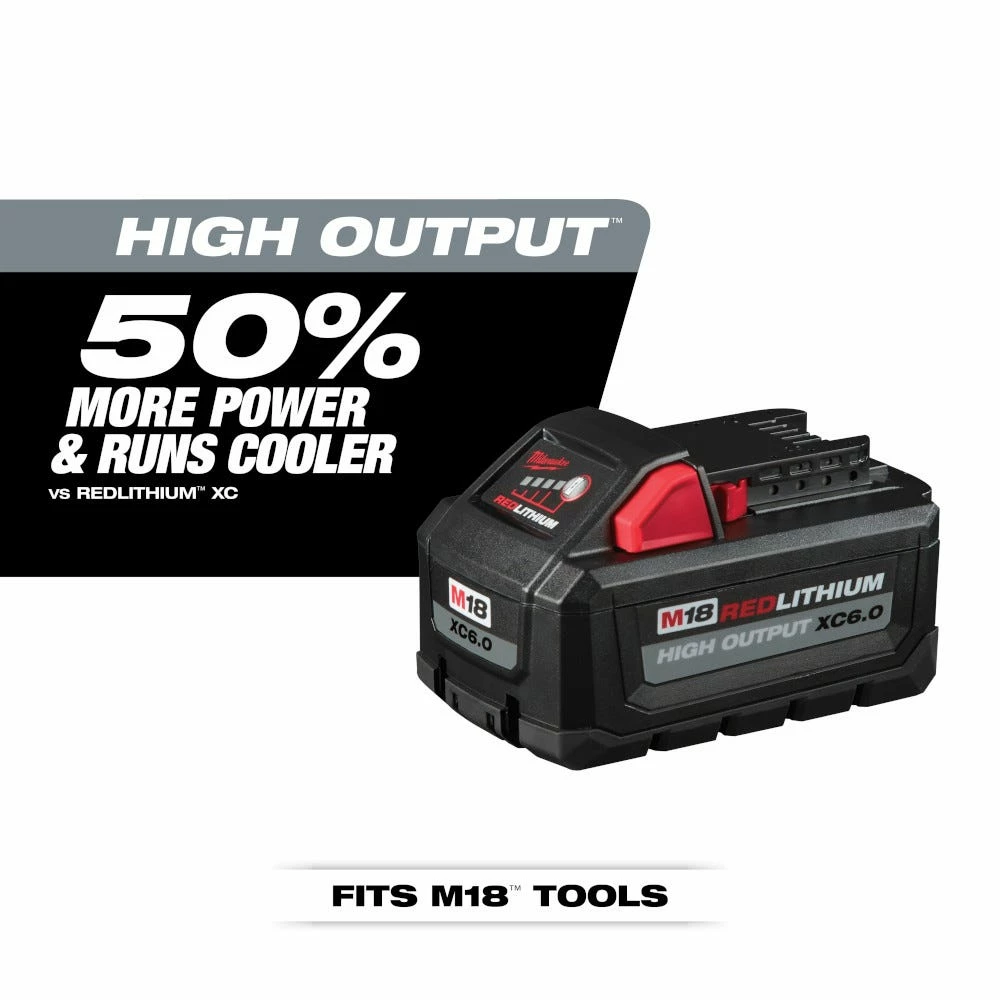 Milwaukee M18 RedLithium High Output XC 6-0Ah Battery Pack, 2 Piece - 48-11-1862 - Batteries & Chargers - Image 12
