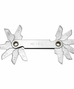 Century Drill & Tool Pitch Gauge Metric 0.50-1.75 Pitch NPT And BSP - 98402 - Power Tool Accessories