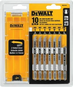 DeWalt 10 Piece T-Shank Jig Saw Blade Set with Case DW3741C - Replacement Parts & Accessories