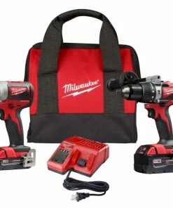 Milwaukee M18 18-Volt Lithium-Ion Cordless Hammer Drill/Impact Combo Kit - 2893-22CX - Drills