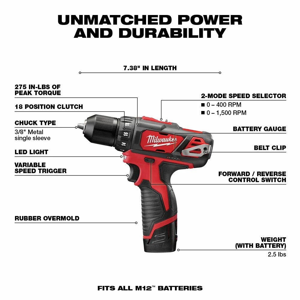 Milwaukee M12™ 5-Tool Combo Kit - 2498-25 - Other - Image 11