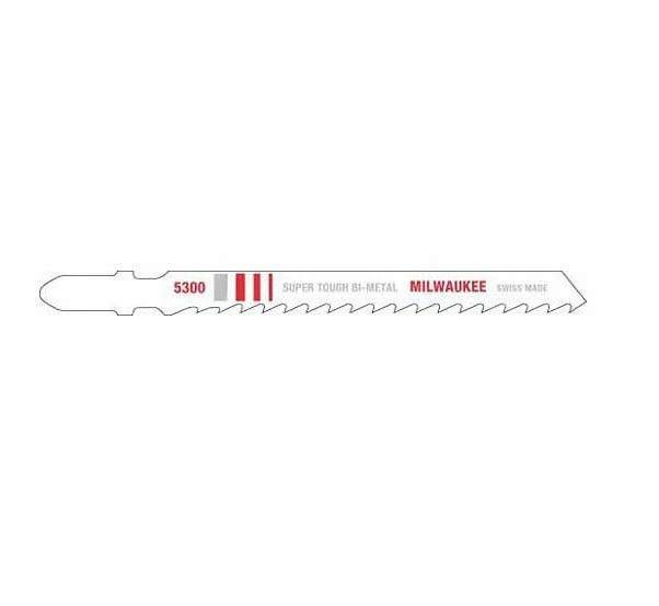 Milwaukee 4" 6 TPI Bi-Metal Jig Saw Blade, 5 Pack - 48-42-5300 - Jig Saw Blades