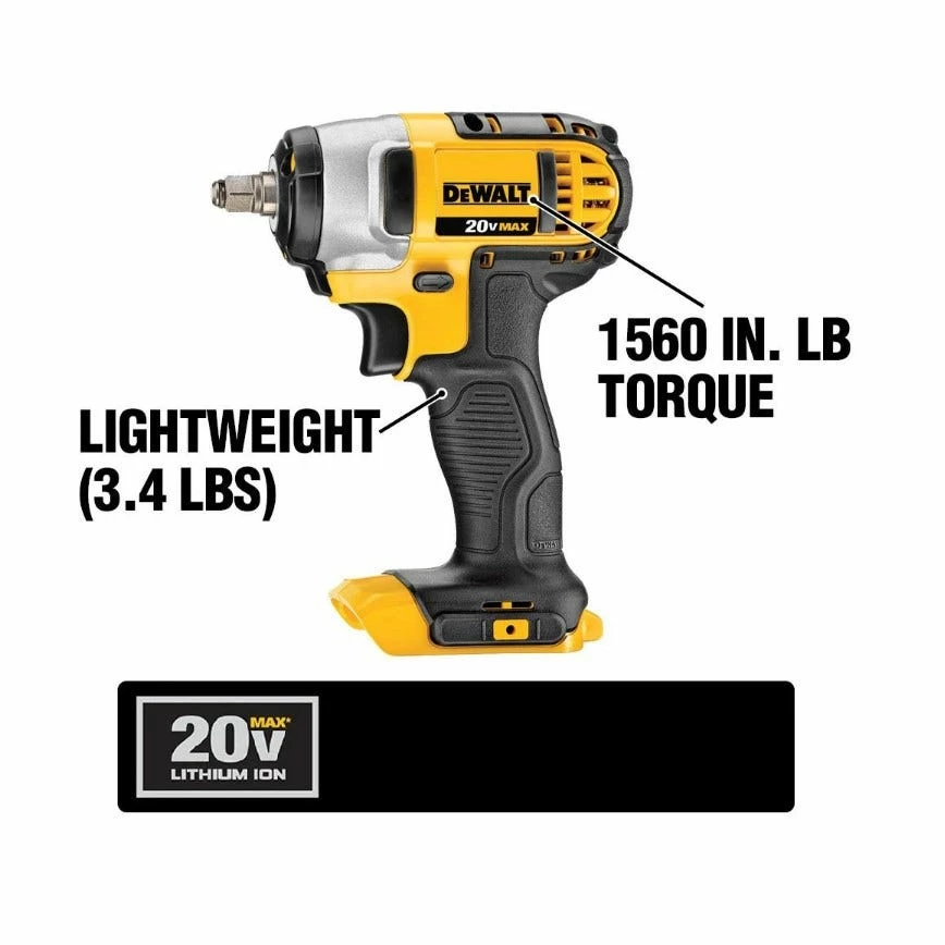 DeWalt 20V MAX* 3/8" Wrench with Hog Ring, Tool Only - DCF883B - Impact Wrenches - Image 4