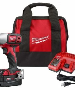 Milwaukee M18 18-Volt Lithium-Ion Cordless 1/4" Hex Impact Driver Kit with 3.0 AH Battery, Charger & Tool Bag - 2850-21P - Other
