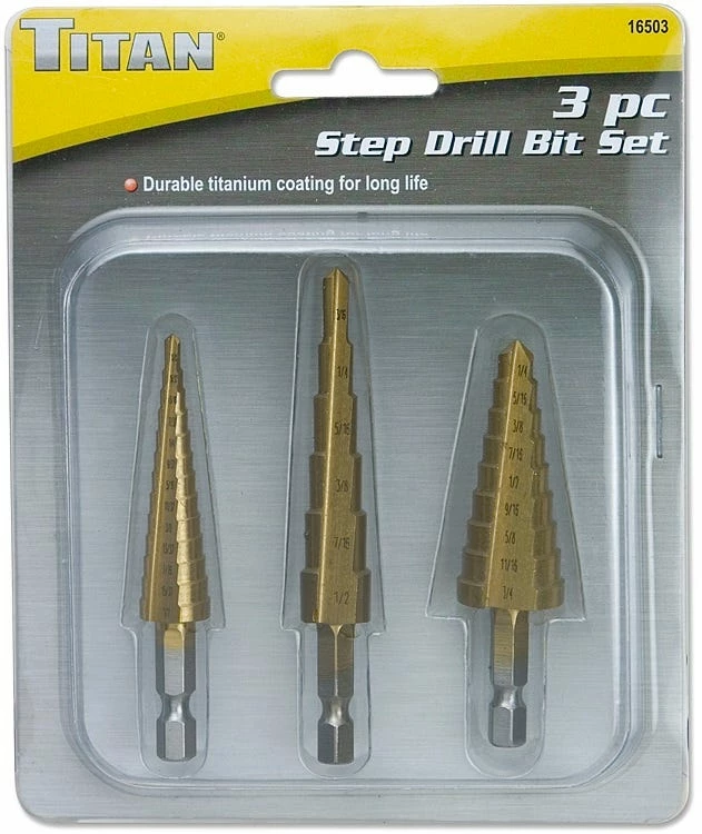 Titan 3 Piece Step Drill Set 16503 - Replacement Parts & Accessories - Image 3