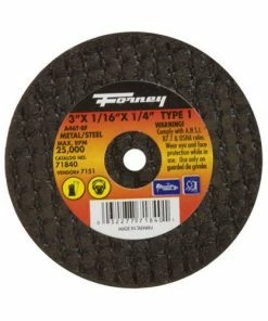 Forney Wheel Abrasive Cut-Off 3 x 1/16 x 1/4 - Replacement Parts & Accessories