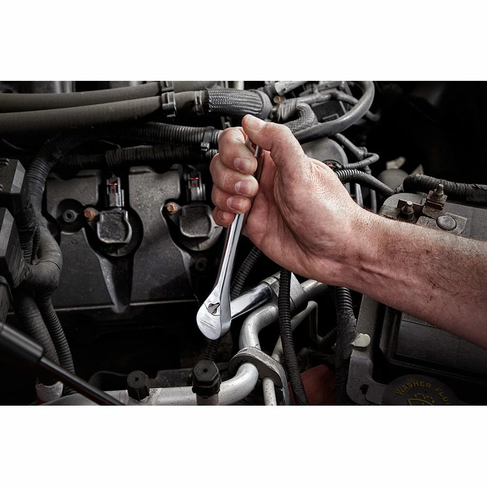 Milwaukee 3/8” Drive Metric Ratchet & Socket Set with Packout Low-Profile Compact Organizer, 32 Piece Set - 48-22-9482 - Other Accessories - Image 16