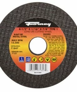 Forney Wheel Abrasive Cut Off 4.5 inch 71847 - Replacement Parts & Accessories
