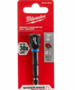 Milwaukee Shockwave 2-9/16 Inch Magnetic Nut Driver 3/8 Inch 49-66-4535 - Replacement Parts & Accessories