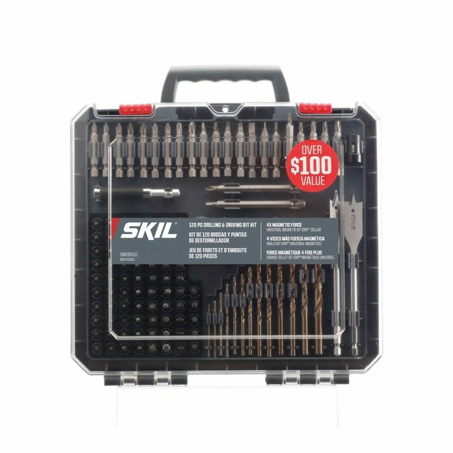 Skil 120pc. Drilling and Screw Driving Kit with Bit Grip SMXS8501 - Air Tools