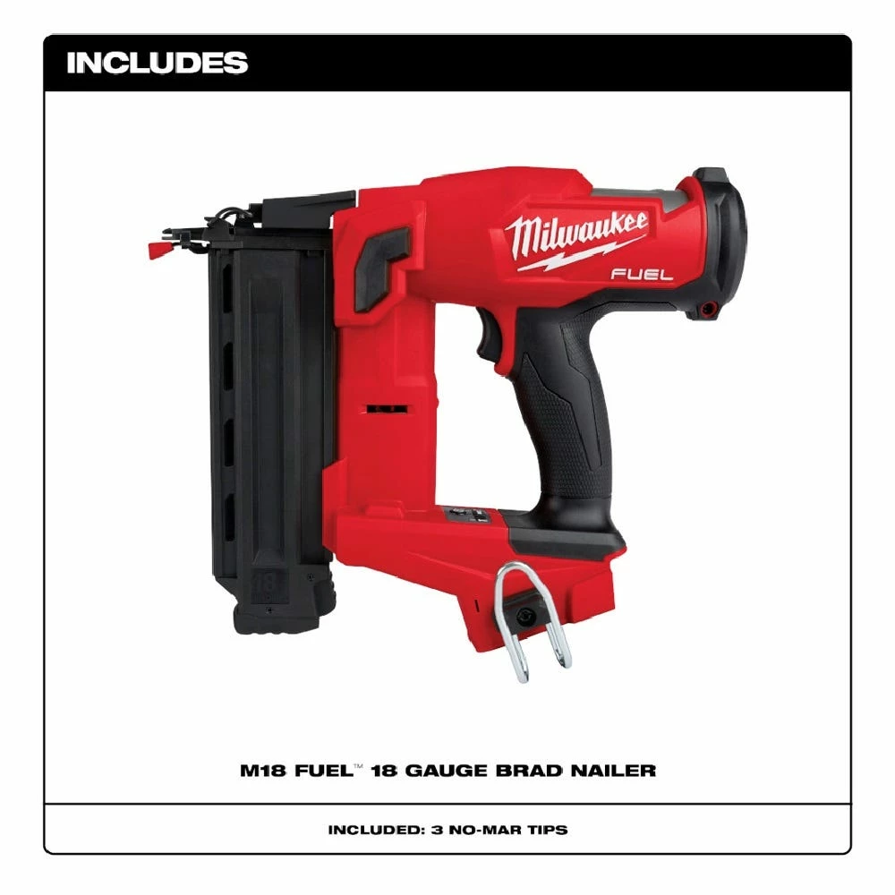 Milwaukee M18 FUEL™ 18 Volt Lithium Ion Brushless Cordless 18 Gauge Brad Nailer - 2746-20 - Nailers - Image 4