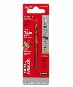 Milwaukee 3/16" Cobalt Red Helix Twist Drill Bit - 48-89-2309 - Drill Bits