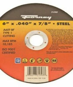 Forney Cutting Disc 6 inch x .040 x 7/8 inch Steel - Replacement Parts & Accessories