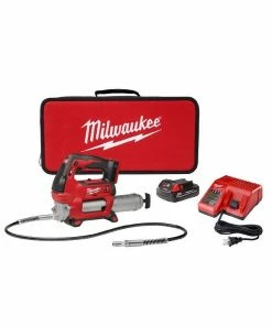 Milwaukee M18 18-Volt Lithium-Ion Cordless 2 Speed Grease Gun Kit - 2646-21CT - Other