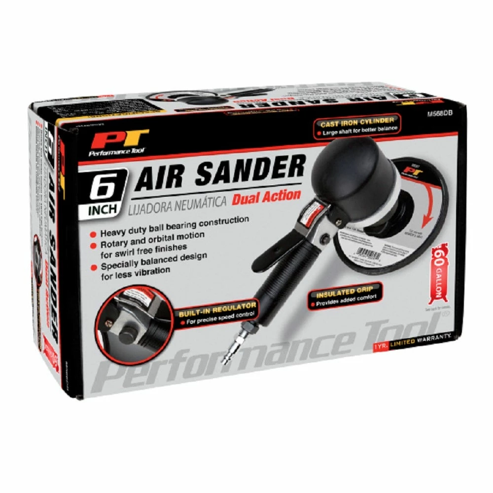 Performance Tool 6" Dual Action Sander - M568DB - Grinders, Polishers & Sanders - Image 2