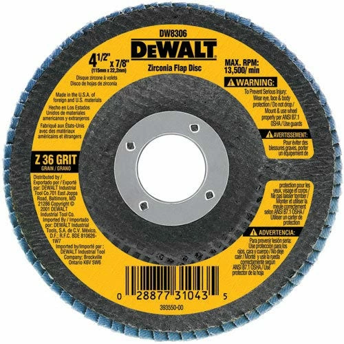 DeWalt 7" x 5/8" -11 60G Type 29hp Flap Disc DW8329 - Replacement Parts & Accessories - Image 2