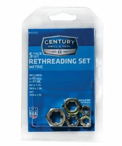 Century Drill & Tool 5 Piece Metric Rethreading Set - 92935 - Power Tool Accessories