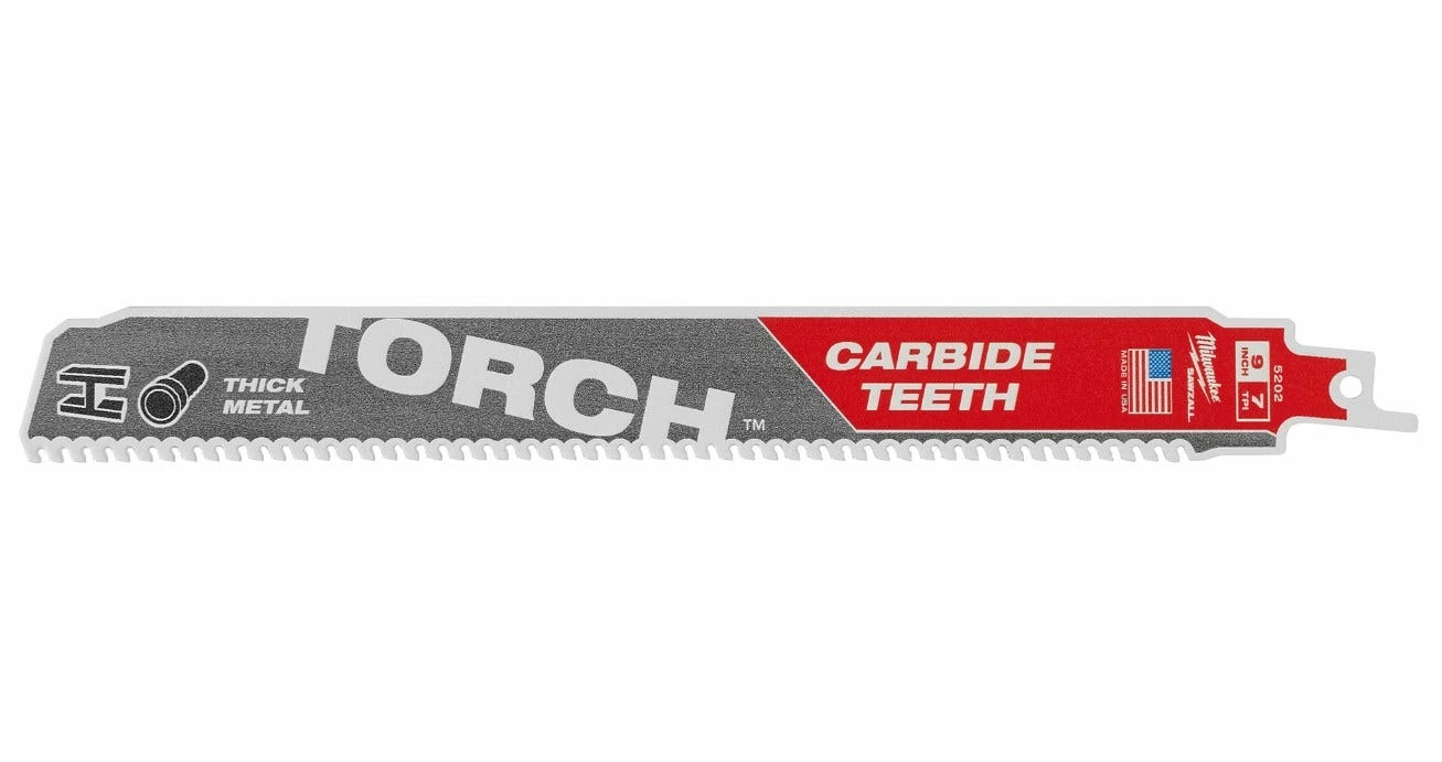 Milwaukee 9" 7TPI The Torch Carbide Teeth Sawzall Blade - 48-00-5202 - Sawzall Blades - Image 2